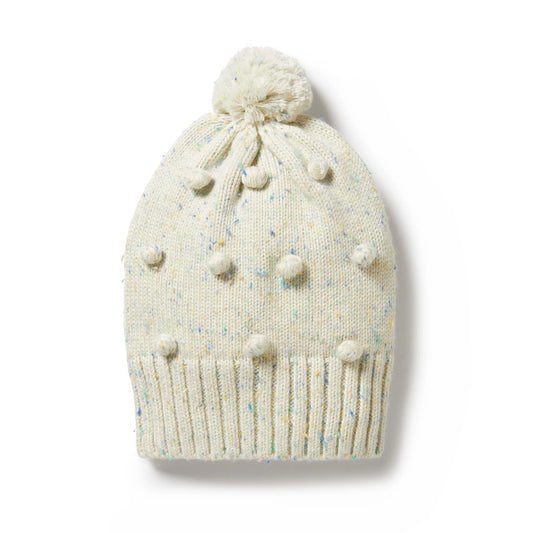 Wilson & Frenchy Knitted Bauble Hat Dew Fleck