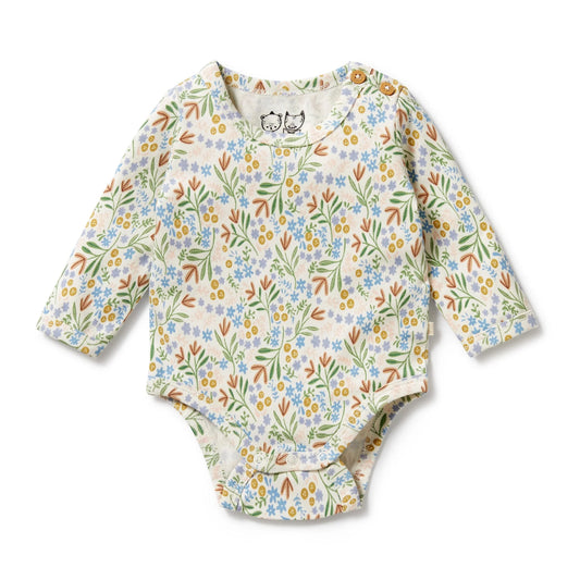 Wilson & Frenchy Organic Long Sleeve Bodysuit Top Tinker Floral