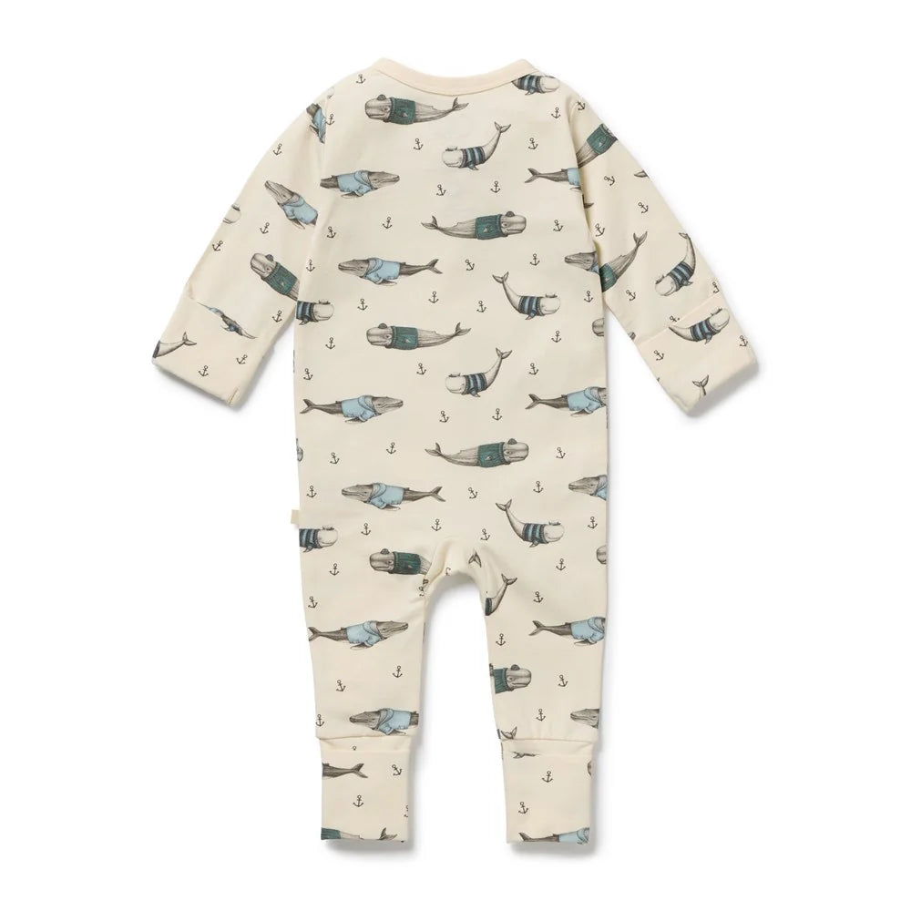 Wilson & Frenchy Organic Zipuit Woolly Whales