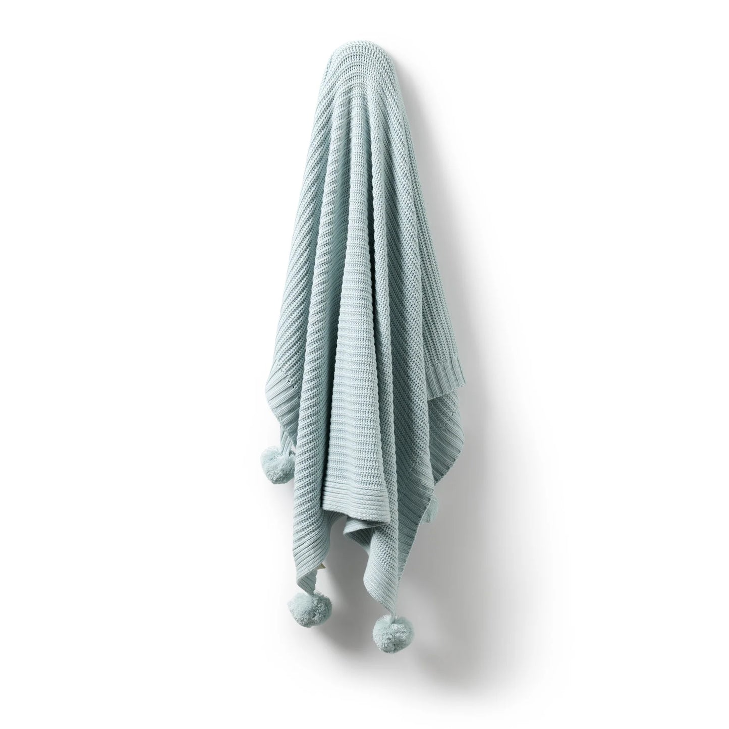 Wilson & Frenchy Organic Knitted Blanket Cloud Blue
