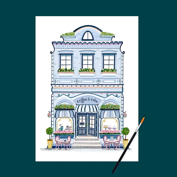 Zenti Designs Coffee & Cake Shop Art Print