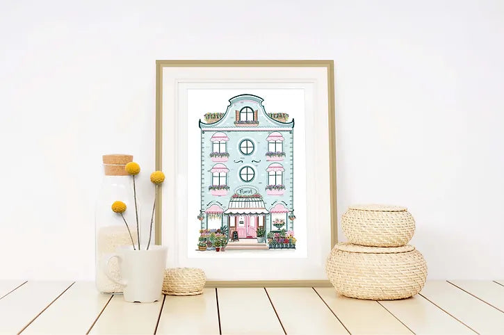Zenti Designs Florist Shop Art Print