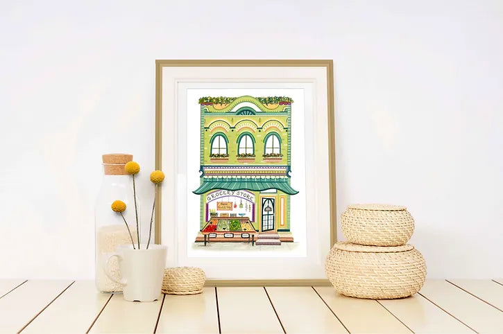 Zenti Designs Grocery Store Art Print