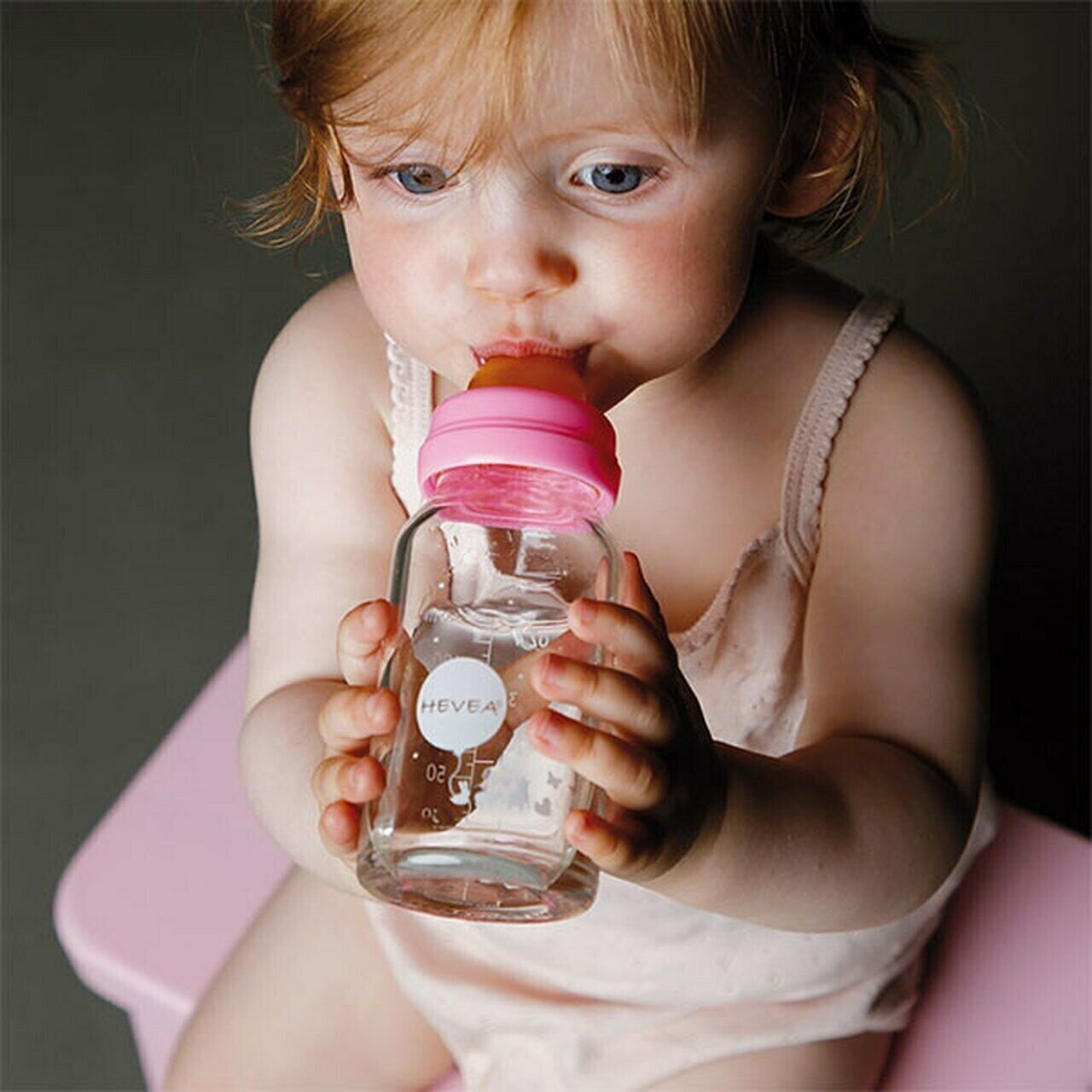 HEVEA Baby Glass Bottle 120ml 2pk