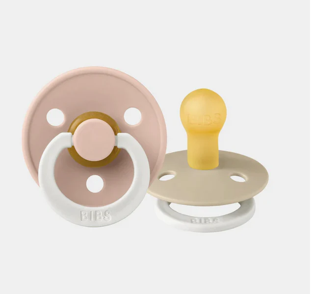 BIBS Blush & Vanilla Glow Round Pacifier