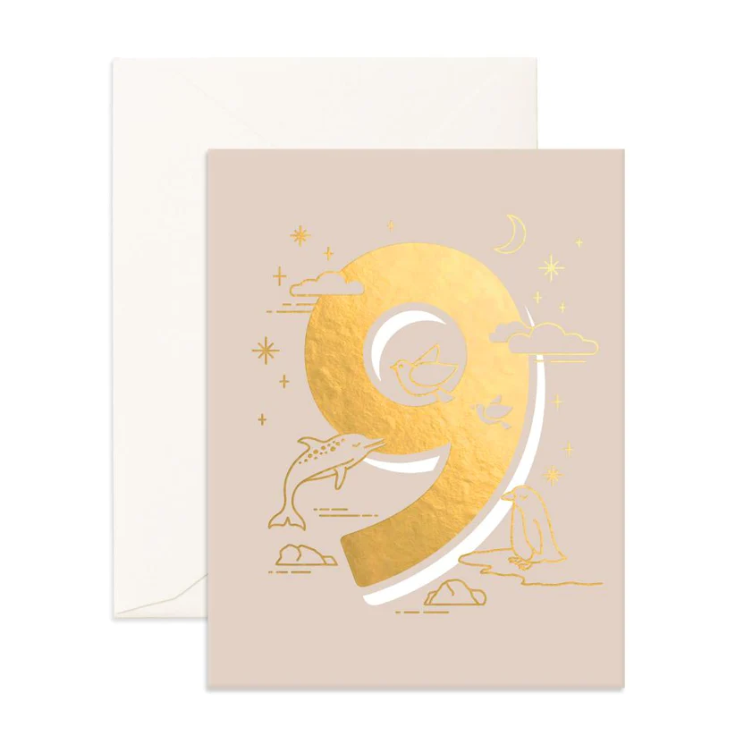 Fox & Fallow Birthday Card 9 Animals
