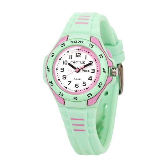 Cactus Mentor Time Teacher Watch Green