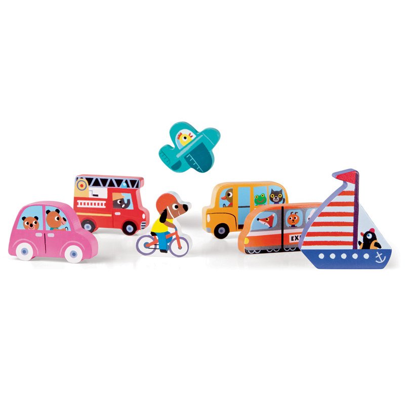 Janod Vehicles Chunky Wooden Puzzle