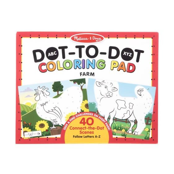 Melissa & Doug ABC Dot To Dot Colouring Pads - Farm
