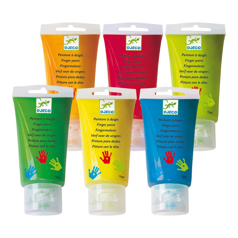 Djeco Finger Paint Tubes Classic Colours