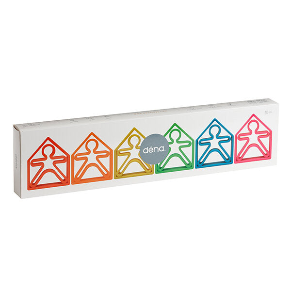 DENA Toys Kid 6pc and House 6pc Neon