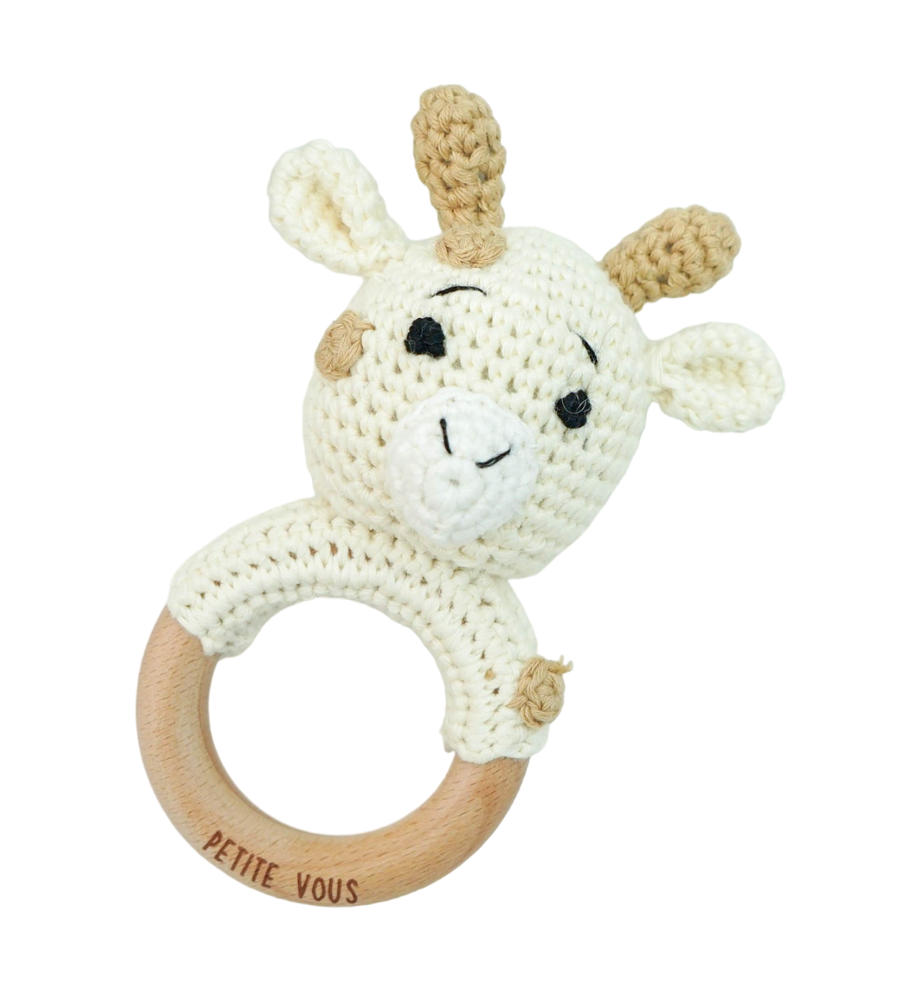 Petite Vous Crochet Ring Rattle Giraffe