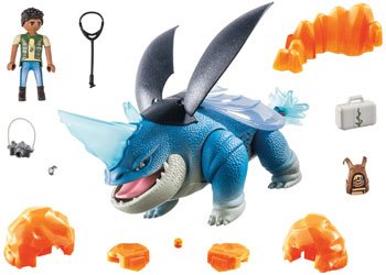 PlayMobil Dragons The Nine Realms Plowhorn and D'Ange