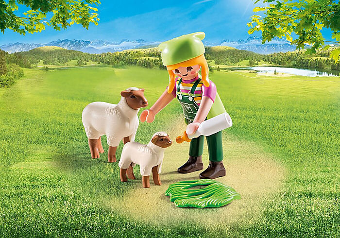 PlayMobil Farmer with Sheep