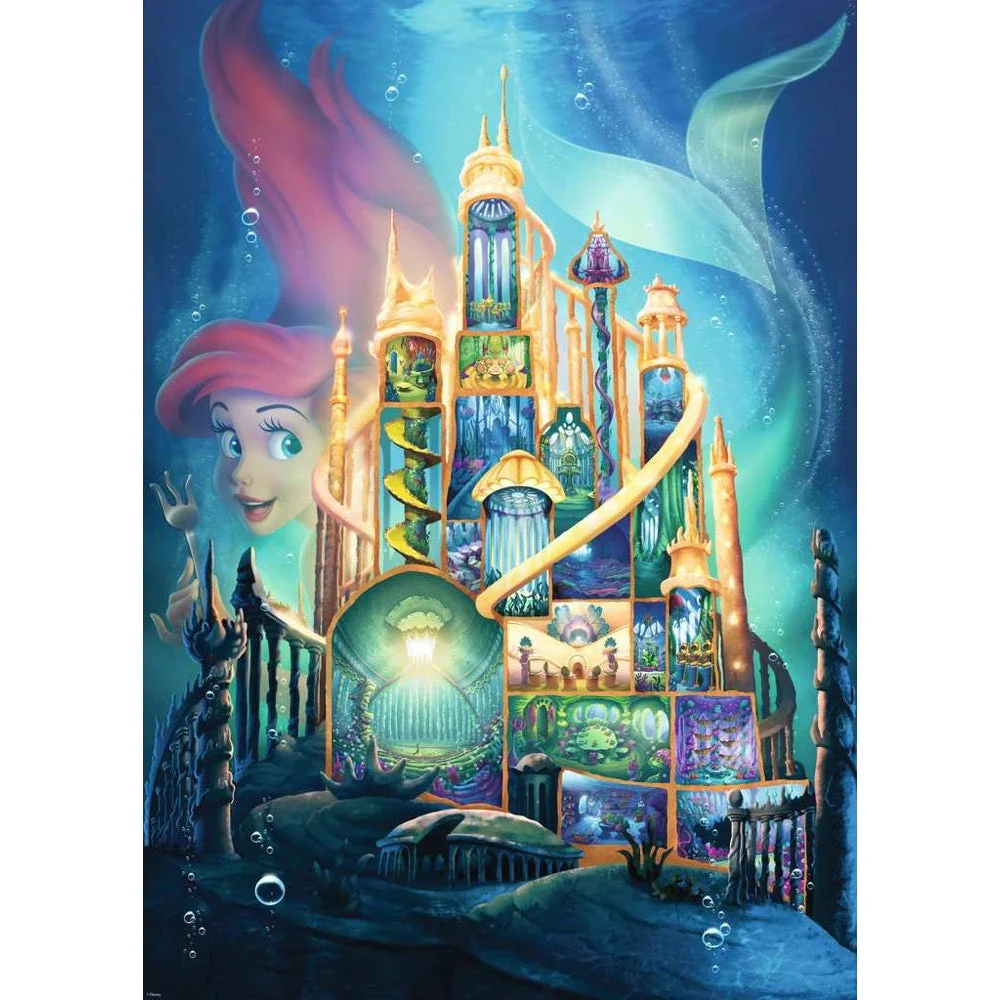 Ravensburger 1000pc Jigsaw Puzzle Disney Castles Ariel