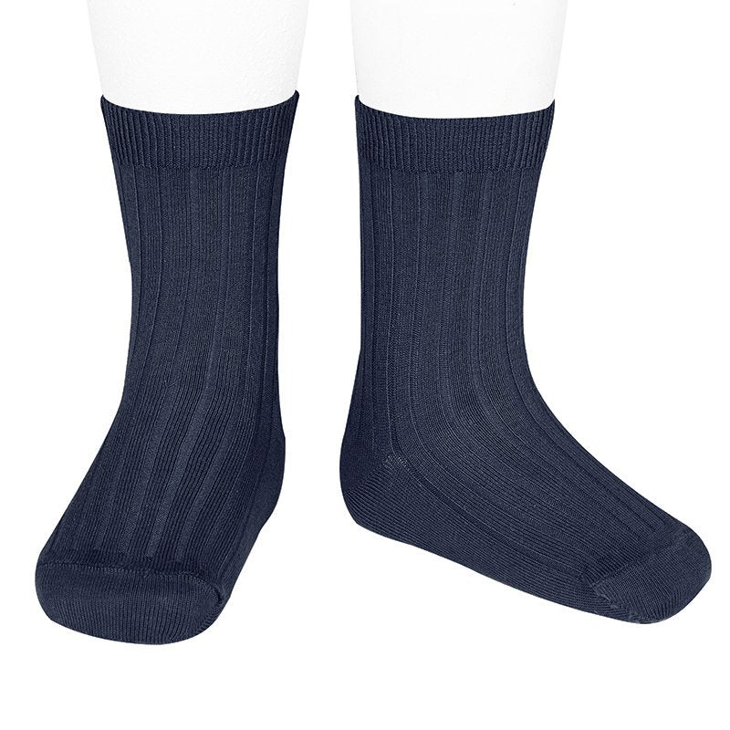 Condor Navy Short Rib Socks