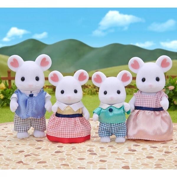 Sylvanian Families Marshmallow Mouse Family