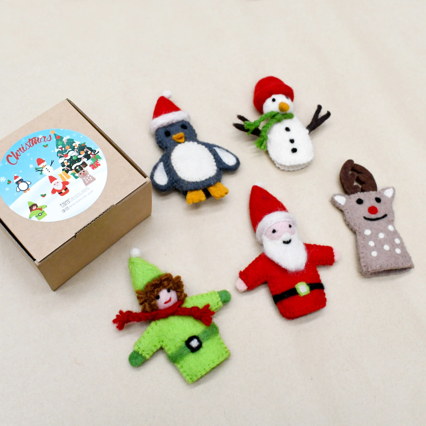 Tara Treasures Felt Christmas Finger Puppet Set