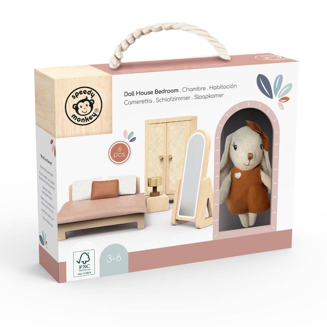 Speedy Monkey Doll House Bedroom +  1 Character