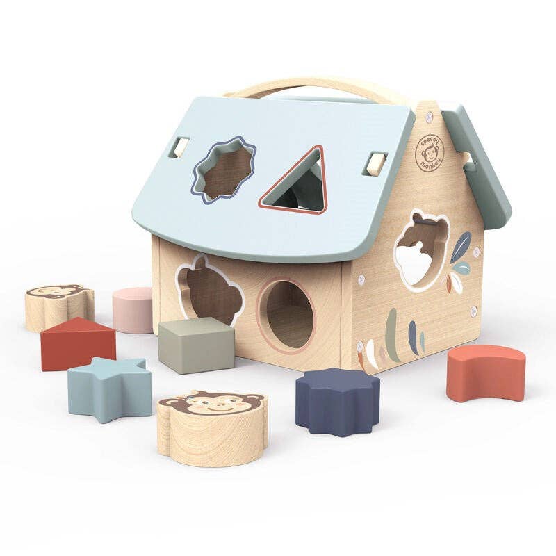 Speedy Monkey House Shape Sorter with 8 blocks