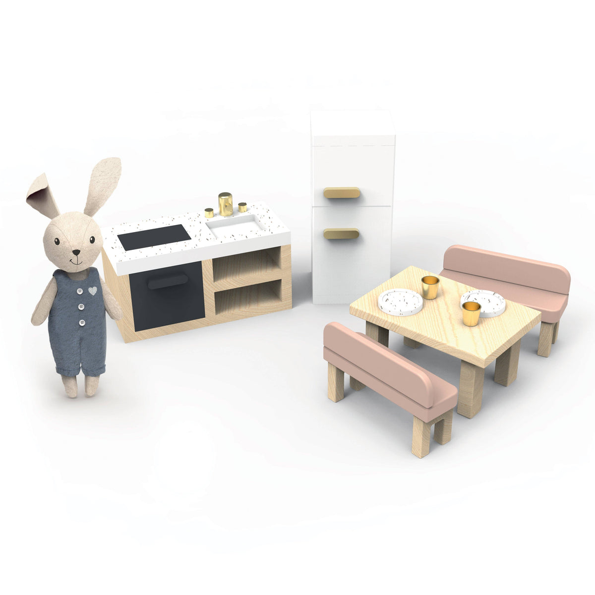 Speedy Monkey Doll House Kitchen +  1 Character