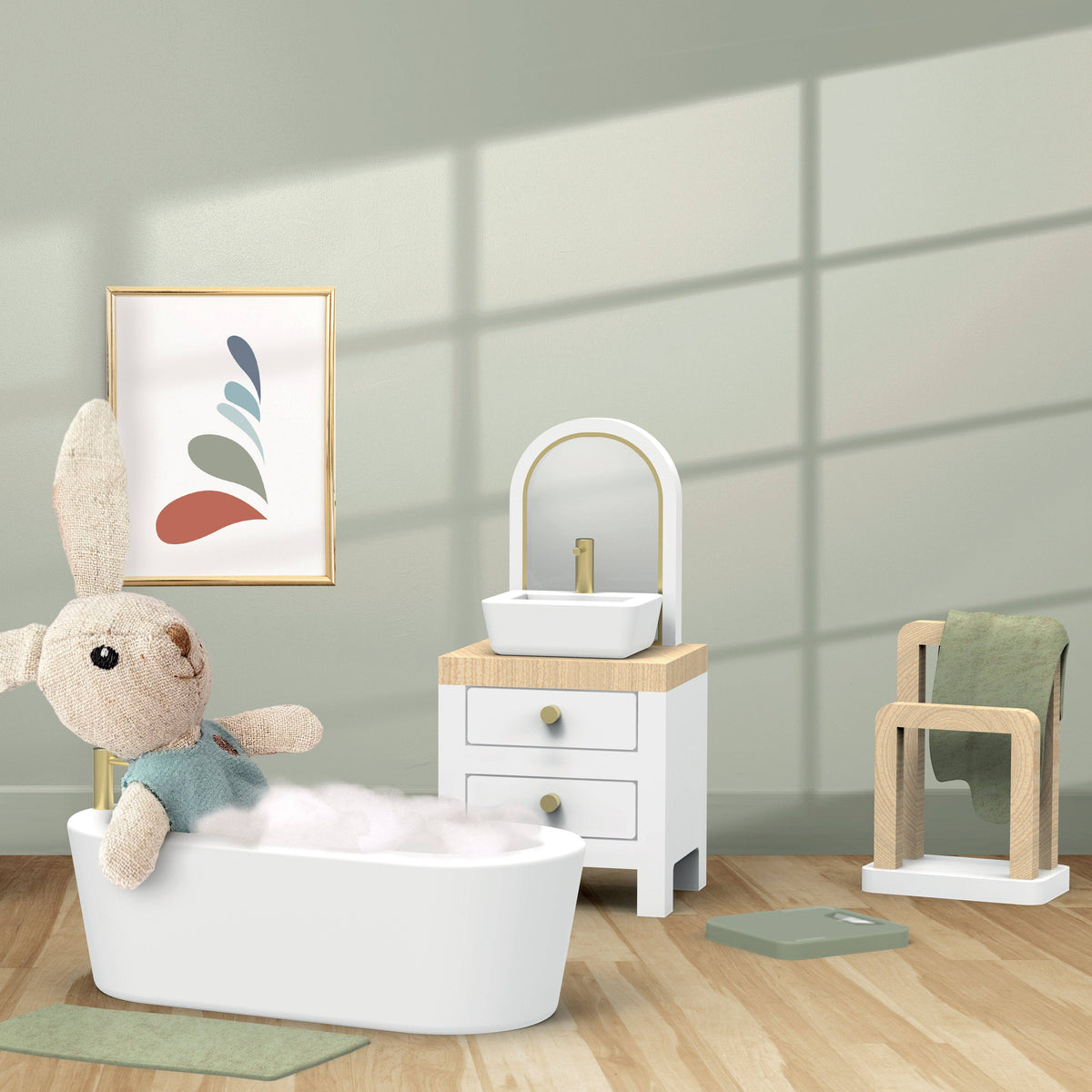 Speedy Monkey Doll House Bathroom +  1 Character