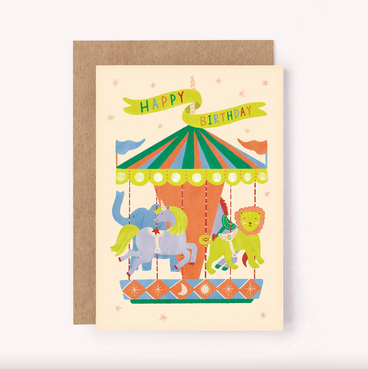 Lauren Sissons Carousel Ride Birthday Card