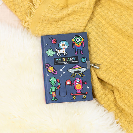 Tiger Tribe Lockable Diary- Pixel Space