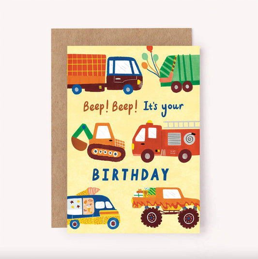 Lauren Sissons Vehicles Happy Birthday Card