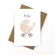 Candle Bark Creations Watercolour Pram