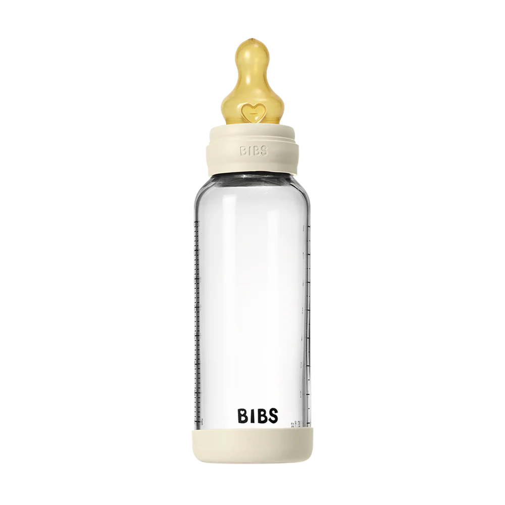 BIBS Baby Glass Bottle Set 240ml Latex