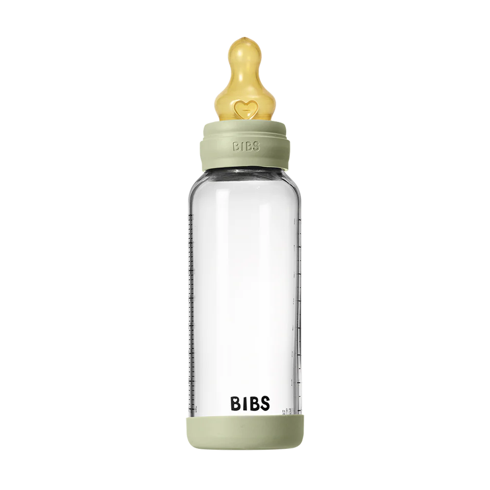 BIBS Baby Glass Bottle Set 240ml Latex