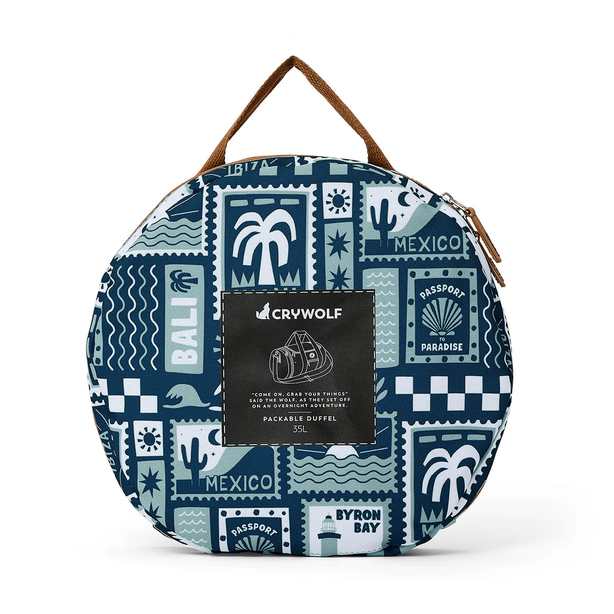 Crywolf Packable Duffel Blue Postcards