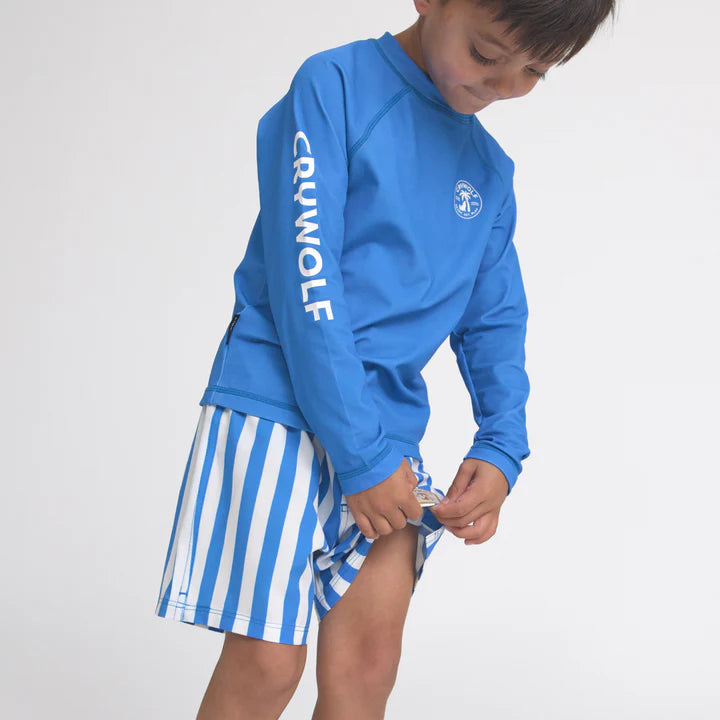 Crywolf Board Shorts Deep Ocean Stripe
