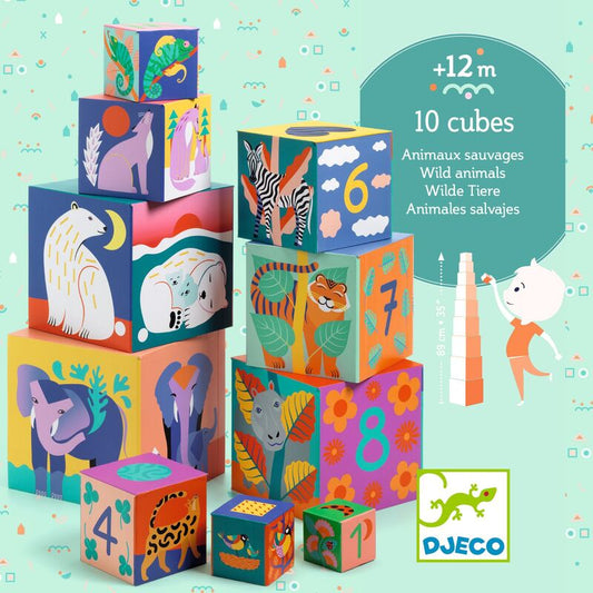 Djeco Wild Animal Stacking Blocks