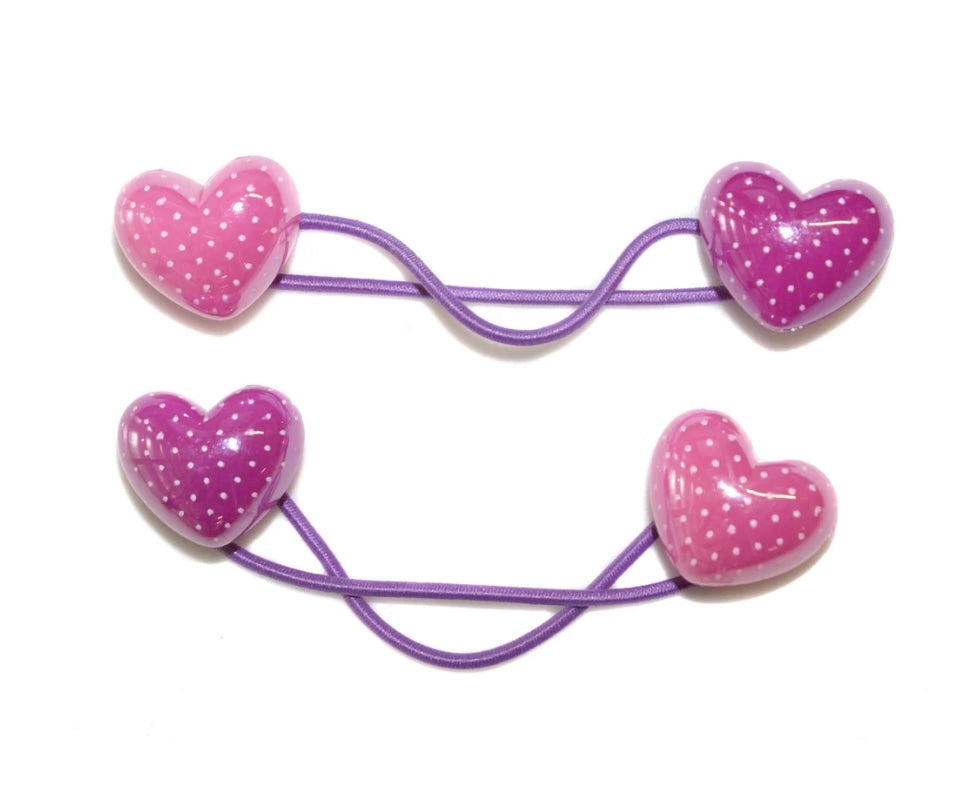 Goody Gumdrops Polka Heart Hair Bobbles