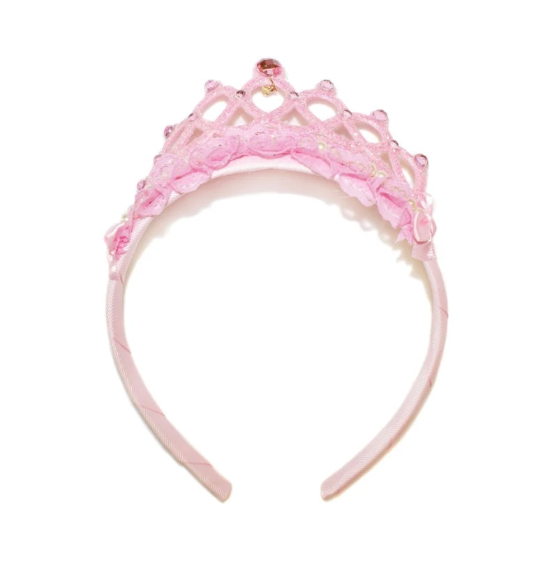 Goody Gumdrops Glitter Pearl Tiara Alice Band Light Pink