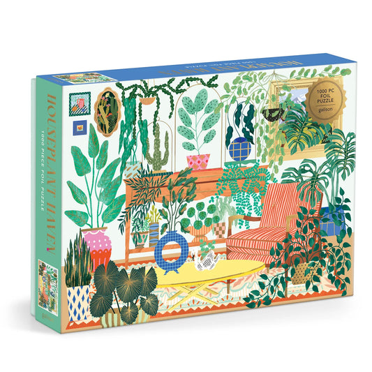 Galison 1000pc Jigsaw Puzzle Houseplant Haven Foil