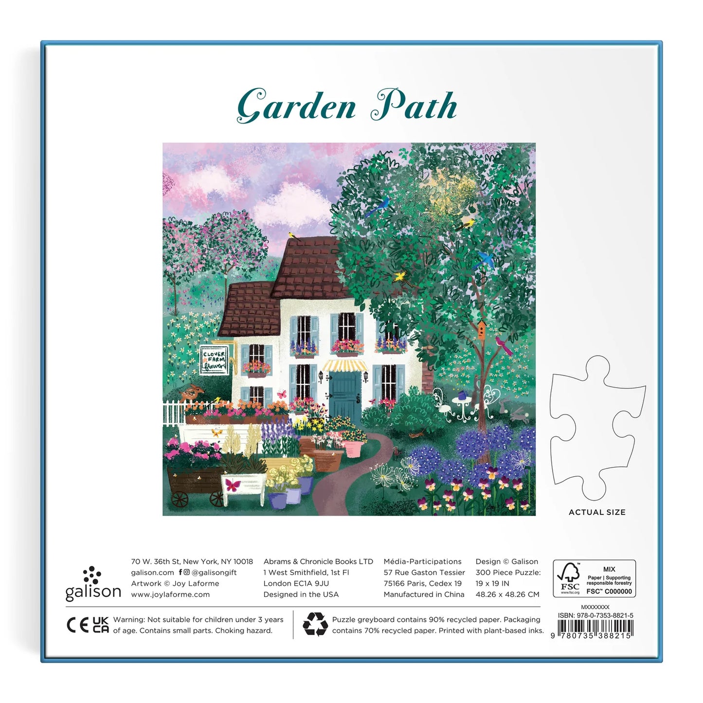 Galison 300pc Jigsaw Puzzle Joy Laforme Garden Path