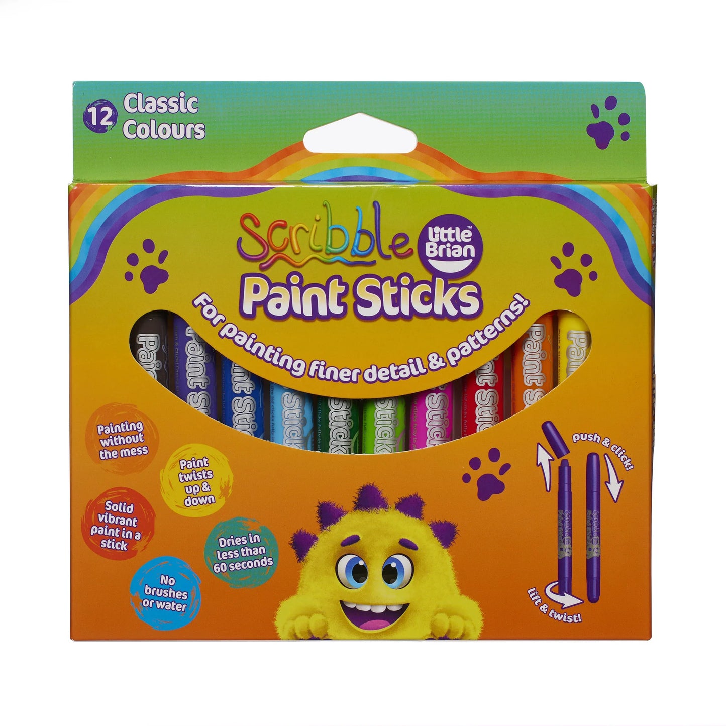 Little Brian Scribble Paint Sticks 12pk