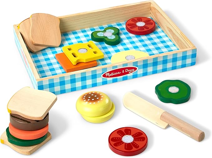 Melissa & Doug Wooden Sandwich Making Play Set