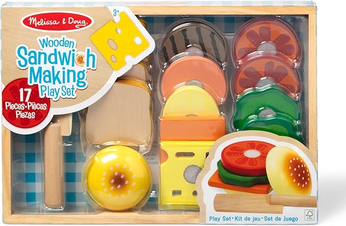 Melissa & Doug Wooden Sandwich Making Play Set
