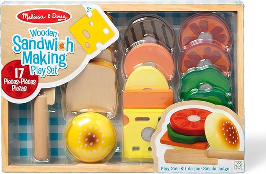 Melissa & Doug Wooden Sandwich Making Play Set