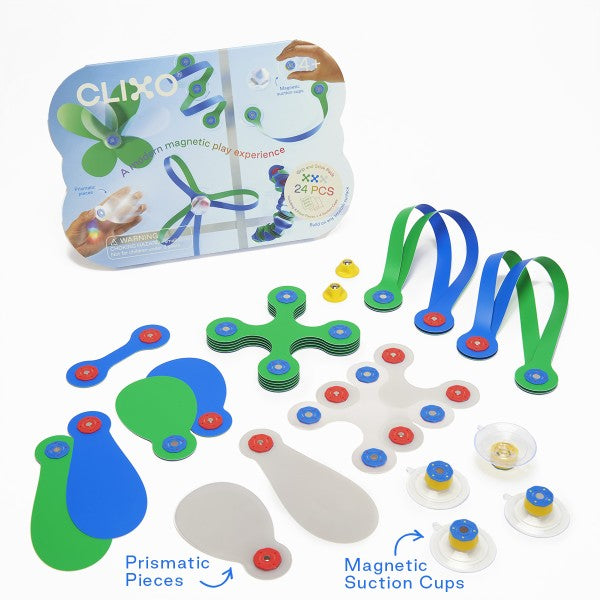 Clixo Magnetic Toy 24pc Windows Pack