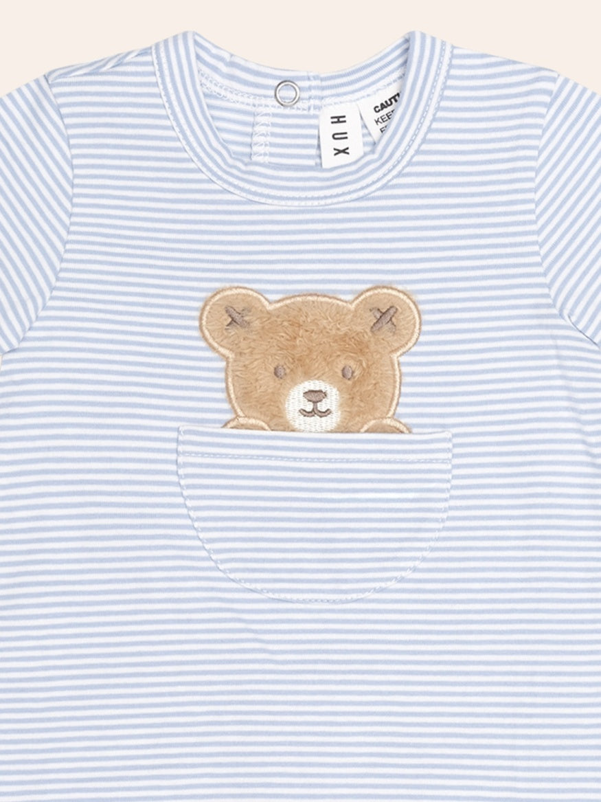 Huxbaby Peekaboo Hux Stripe Bodysuit
