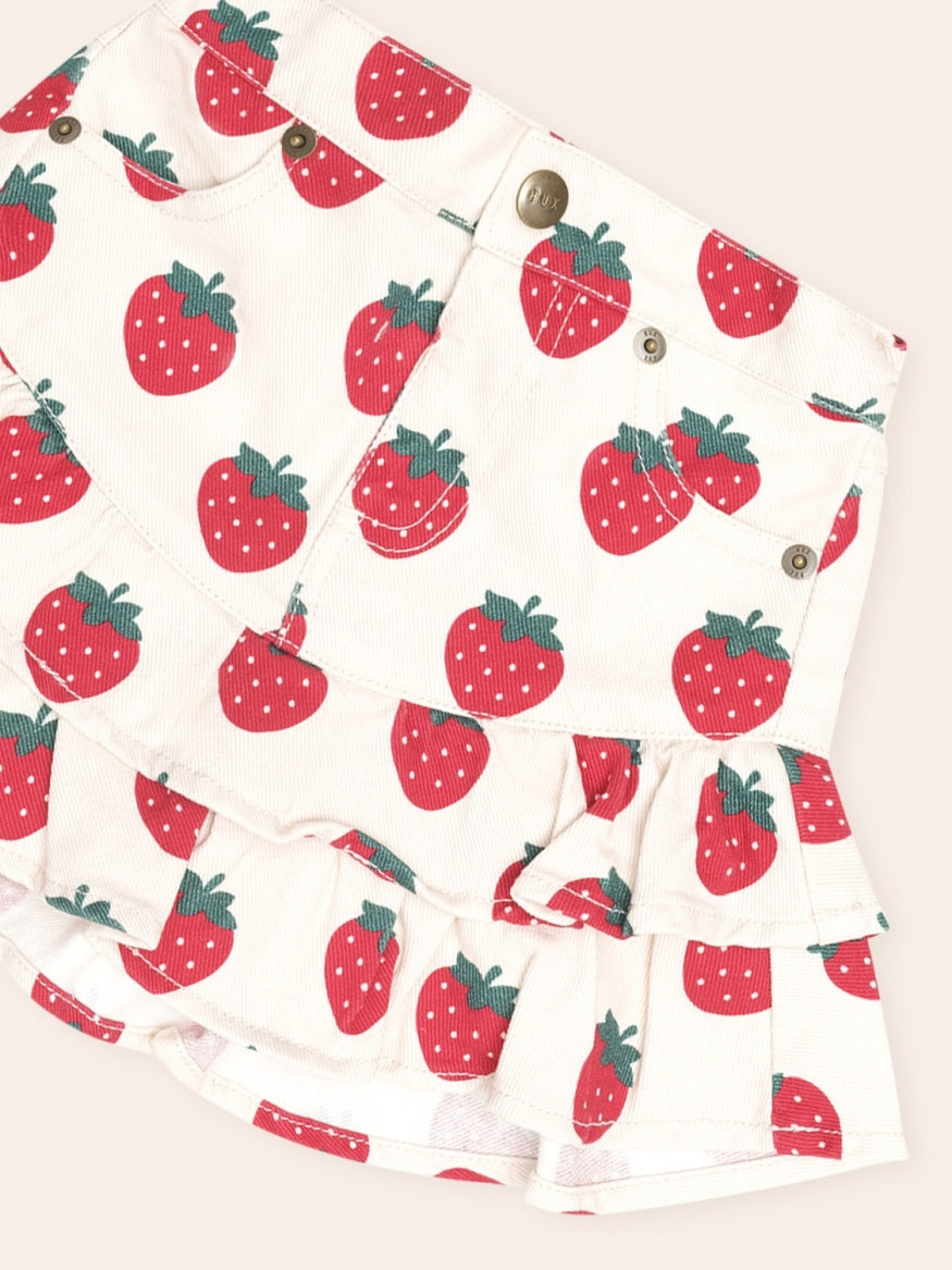 Huxbaby Strawberry Tiered Skirt