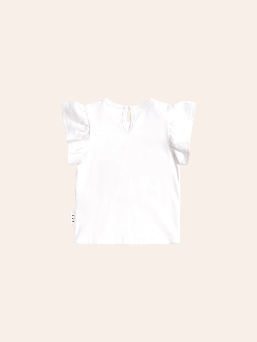 Huxbaby Strawberry Bow Frill Tee