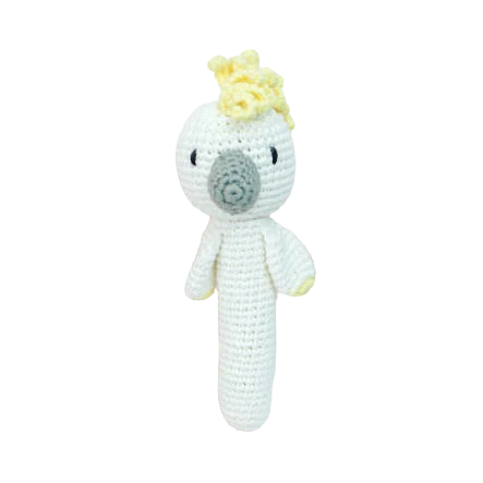 Petite Vous Crochet Hand Rattle Cookie Cockatoo