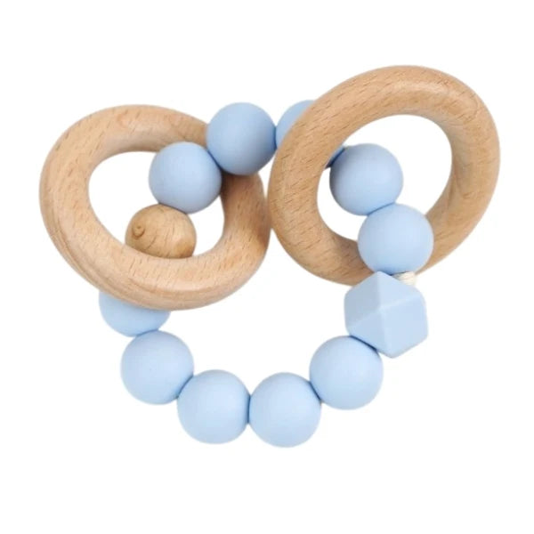 Petite Vous Silicone and Beechwood Teething Ring - Assorted
