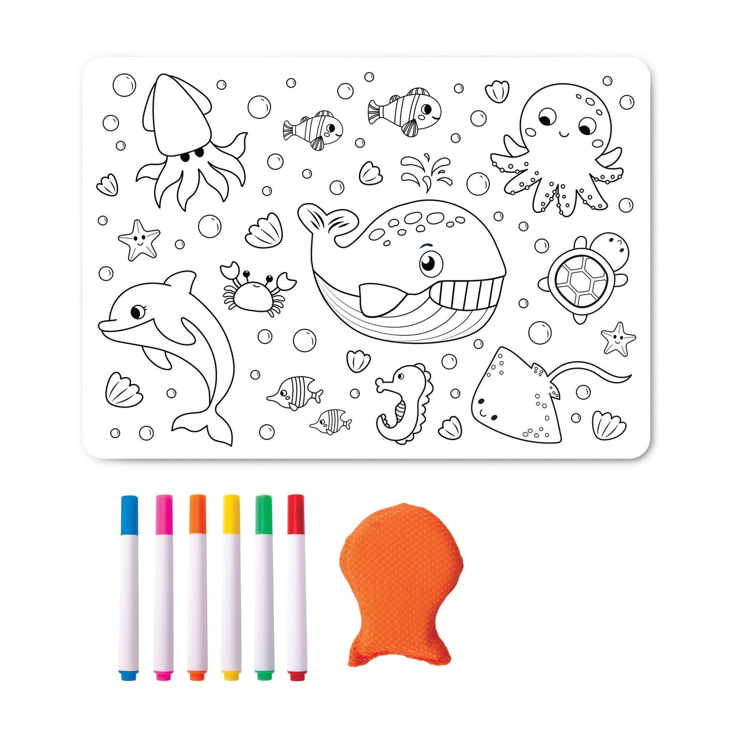 Discovery Zone Colour in Placemat Sealife